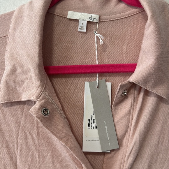 Skin Worldwide Fortune Jumpsuit In Putty Pink NWT Size 1 - Picture 3 of 11